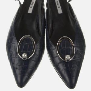 yuul yie leather slingblack flats